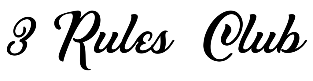 Logo for 3 Rules Club blog.